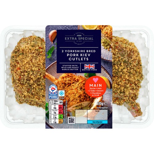 ASDA Extra Special 2 Yorkshire Bred Pork Kiev Cutlets (610g) Compare