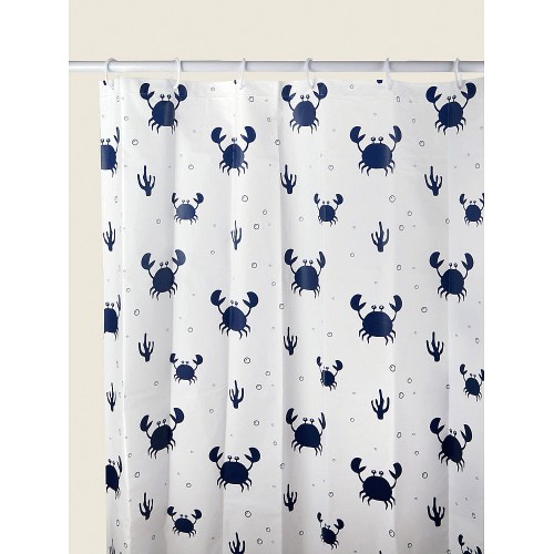 George Home Blue & White Crab Shower Curtain 180180 - Compare Prices &  Where To Buy 
