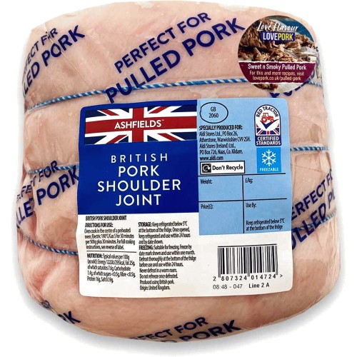 100% British Pork Shoulder Joint Typically