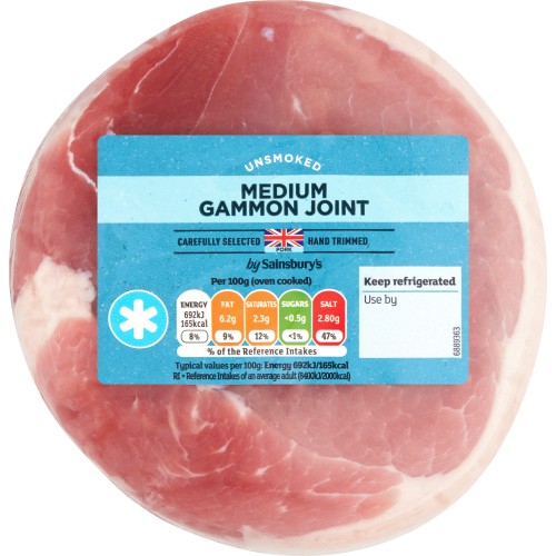 Sainsbury's Medium Unsmoked British Gammon Joint (1.4kg) Compare Prices & Where To Buy