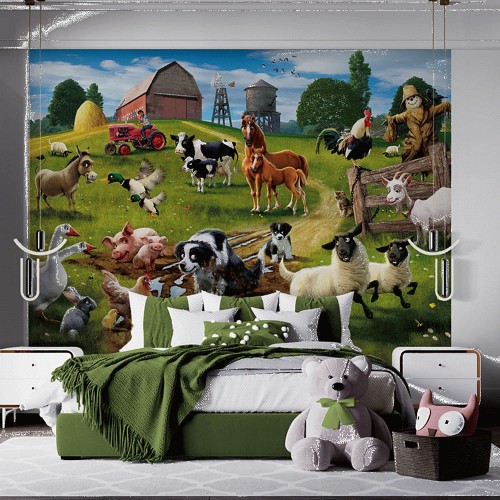 Walltastic Farmyard Fun Wall Mural 244x305cm Compare Prices & Where