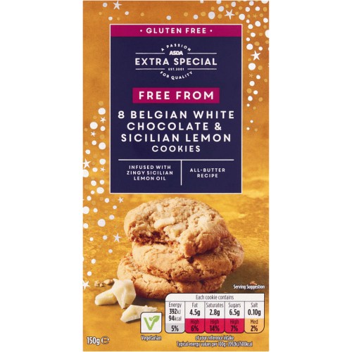 ASDA Extra Special Free From 8 Belgian White Chocolate & Sicilian Lemon