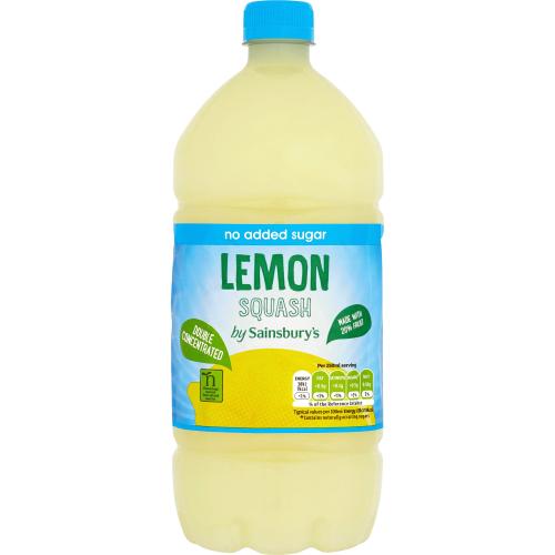 Sainsbury's Double Strength Lemon Squash No Added Sugar (1.5 Litre