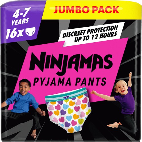 Pampers Ninjamas Pyjama Pants Boys Age 4-7 (17-30kg) 10Pack