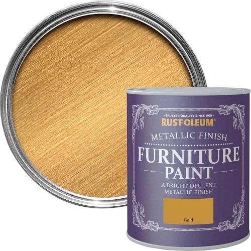 RustOleum Gold Metallic Finish Furniture Paint (125ml) Compare