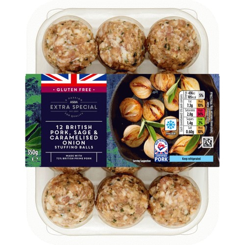 ASDA Extra Special 12 British Pork Sage Caramelised Onion Stuffing