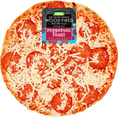 ASDA Medium Woodfired Pepperoni Feast (Typically 364g) (327g) Compare