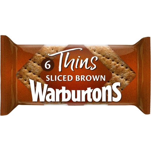Warburtons Soft Brown Sliced Sandwich Thins