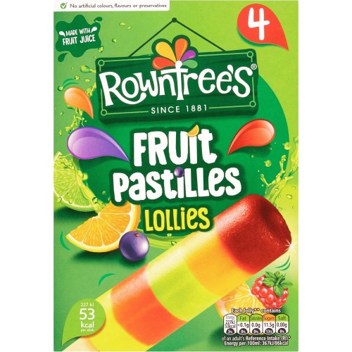 Rowntree's Fruit Pastilles Lollies (4 x 65ml)
