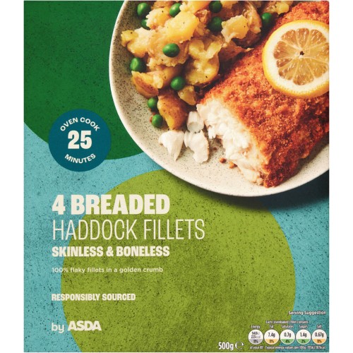 Birds Eye 4 Large Breaded Haddock (4 x 440g) Compare Prices Trolley