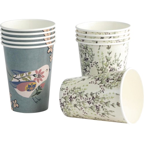 Sainsbury's Home Floral Bird Paper Cups With Lid (10) Compare Prices