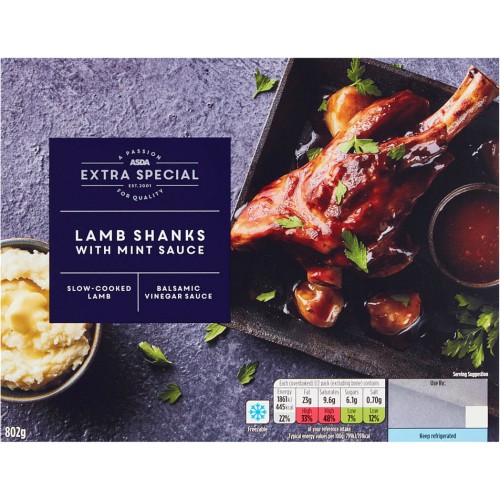 ASDA Extra Special Lamb Shanks with Mint Sauce (802g) Compare Prices