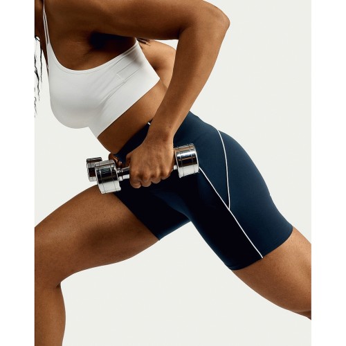 F&F Active EVERYHOUR Contrast Trim High Waisted Cycling Shorts in Navy
