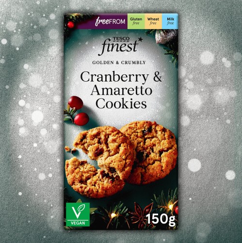 Tesco Finest Free From Cranberry & Amaretto Cookies (150g) - Compare ...