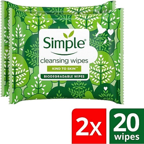 Biodegradable Cleansing Wipes 2x20s
