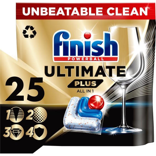 Finish Ultimate Plus All in One Regular 25 Dishwasher Tablets (305g