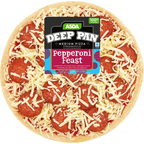 ASDA Medium Deep Pan Pepperoni Feast (Typically 419g) (377g) Compare