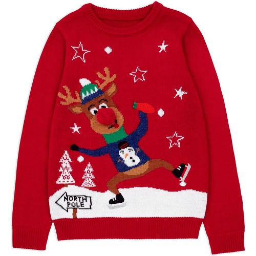 Ladies reindeer jumper deals