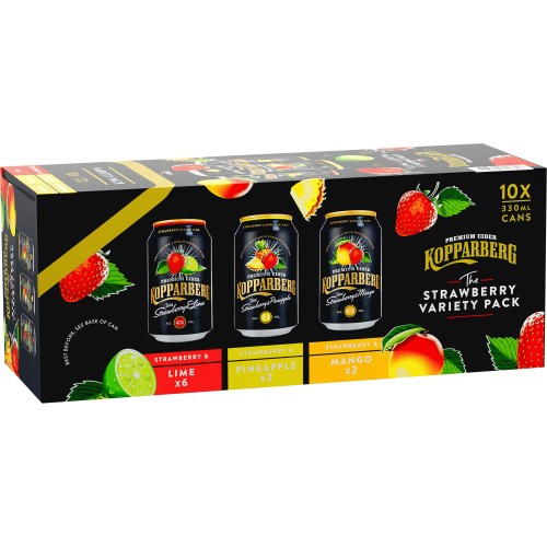Kopparberg Strawberry Variety Pack (10 x 330ml) Compare Prices & Where To Buy Trolley.co.uk