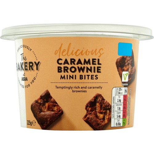 The BAKERY at ASDA Delicious Caramel Brownie Mini Bites (225g
