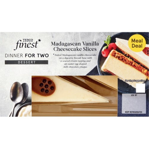 Tesco Finest Madagascan Vanilla Cheesecake Slices (180g) Compare