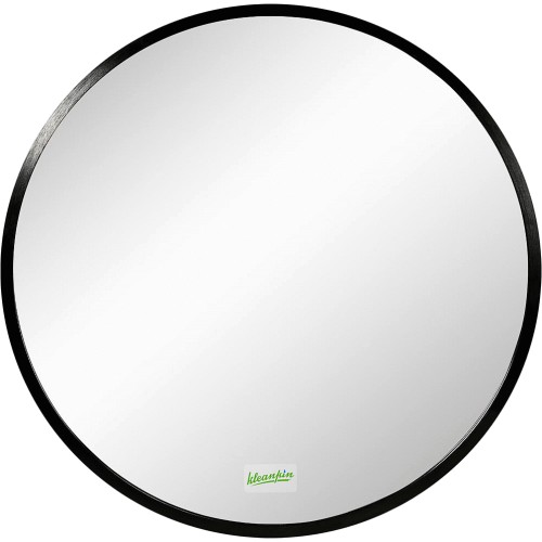 Kleankin Black Round Wall Mounted Bathroom Mirror Compare Prices