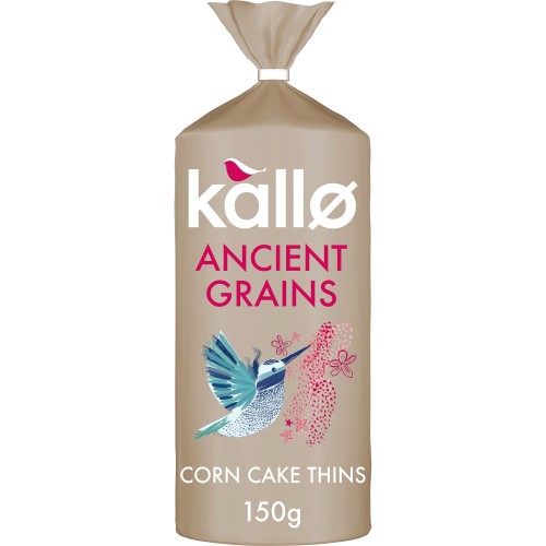Kallo Ancient Grains Organic Amaranth & Linseed Corn Cake Thins (150g