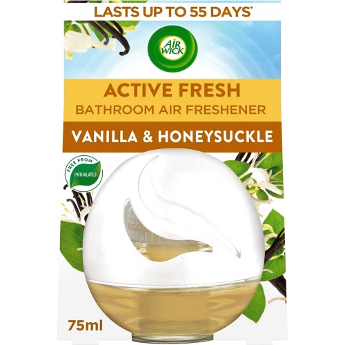 Air Wick Vanilla & Honeysuckle Active Fresh Bathroom Air Freshener