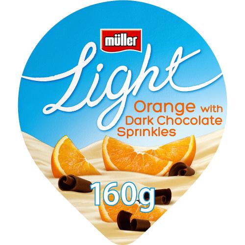 Light Orange & Dark Chocolate Fat Free Yogurt