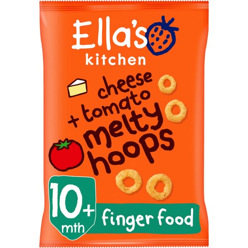 Organic Cheese + Tomato Melty Hoops Baby Snack 10+ Months