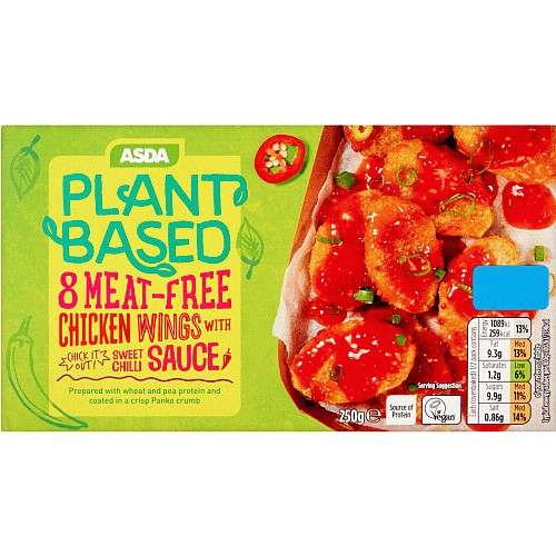 ASDA Plant Based 8 MeatFree Chicken Wings with Sweet Chilli Sauce