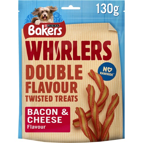 Whirlers Dog Treat Bacon and Cheese
