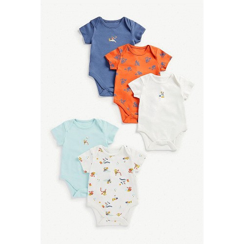 Mothercare Diggers Short Sleeved Baby Bodysuits 5 Compare
