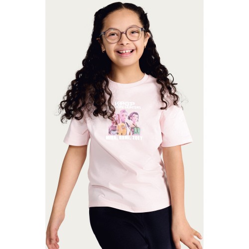 T-Shirt Enfant K-Pop Demon Hunters Huntrix – Mixte, Coton, Taille 3-4 Ans – Design Billboard