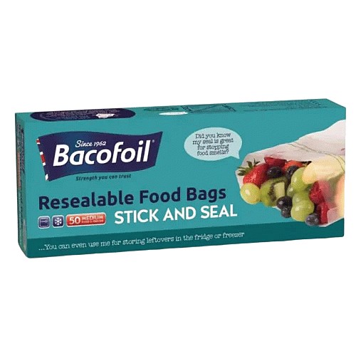 Bacofoil Medium Stick & Seal Food Bags (50) Compare Prices & Where To