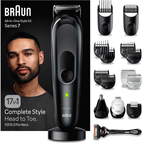 Braun Series 7 17in1 Head to Toe Hair & Body Trimmer Grey