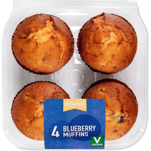 4 Blueberry Muffins