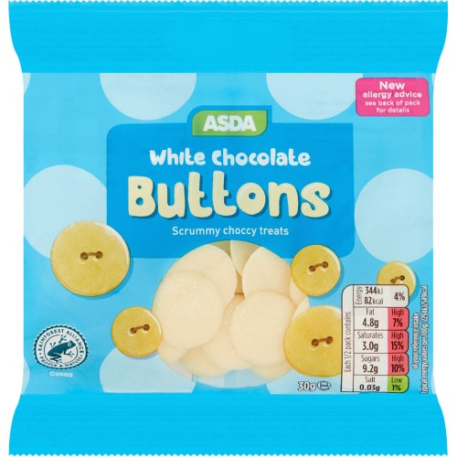 ASDA White Chocolate Buttons (30g) Compare Prices & Where To Buy