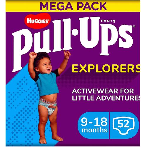 Pull-Ups Explorers Boy Size 9-18 Months Nappy Size 3-4 MEGA Pack 26 BIG KID Pants