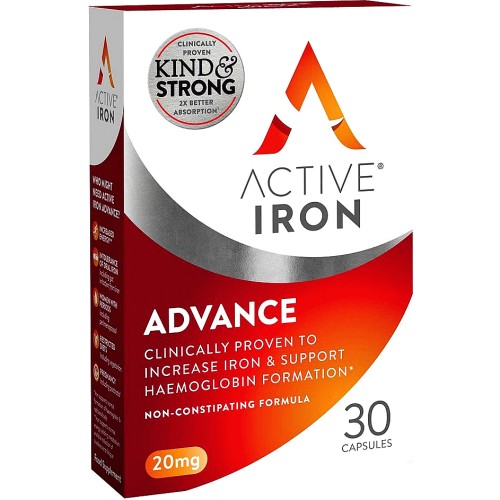 Active Iron Advance 30 Capsules (20mg) Compare Prices & Where To Buy