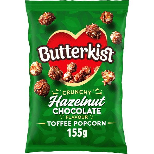 Butterkist Crunchy Hazelnut Chocolate Flavour Toffee Popcorn (155g