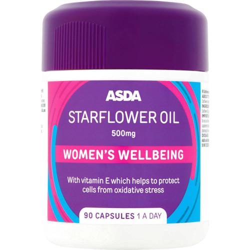 ASDA Starflower Oil Women's Wellbeing 90 Capsules (90 x 500mg