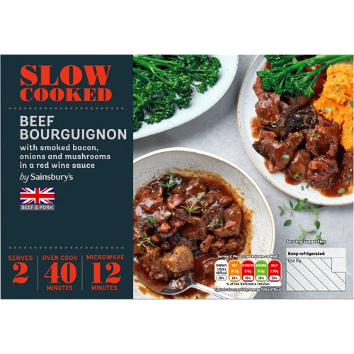 Sainsbury's Slow Cooked British Beef Bourguignon (Serves 2) (545g