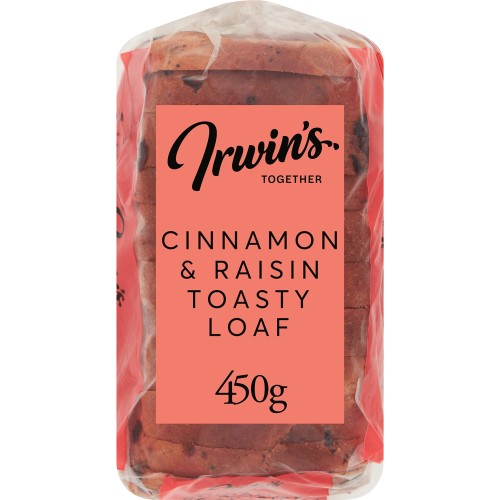 Irwin's Together Cinnamon & Raisin Toasty Loaf (400g) Compare Prices