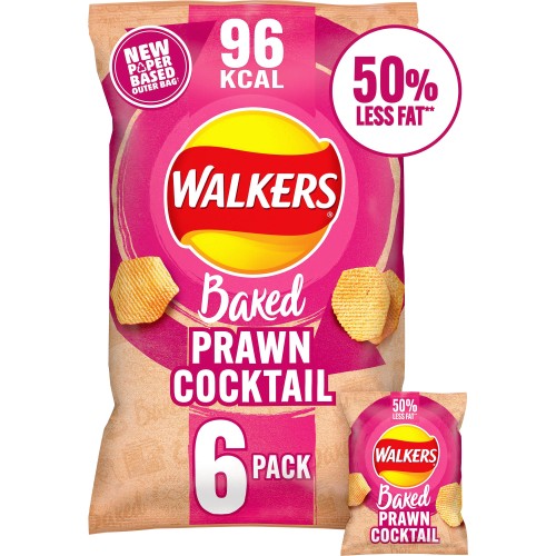 Walkers Prawn Cocktail Multipack Crisps (6 x 25g) Compare Prices