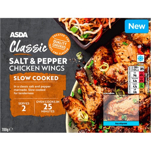 ASDA Classic Salt & Pepper Chicken Wings (700g) Compare Prices