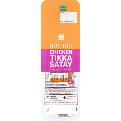 Coop British Chicken Tikka Satay & Mango Chutney (55g) Compare