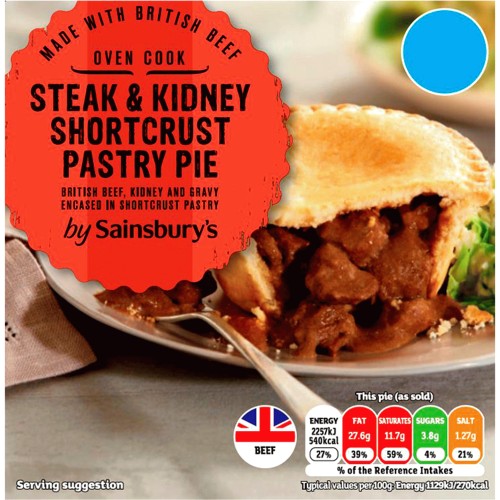 Steak & Kidney Shortcrust Pastry Pie
