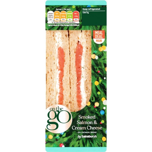 Sainsbury's On the Go Salmon & Dill Cream Cheese Sandwich - Compare