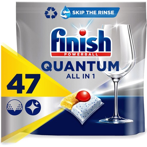 Finish Quantum All In One Dishwasher Tablets Lemon 47 Tablets (47